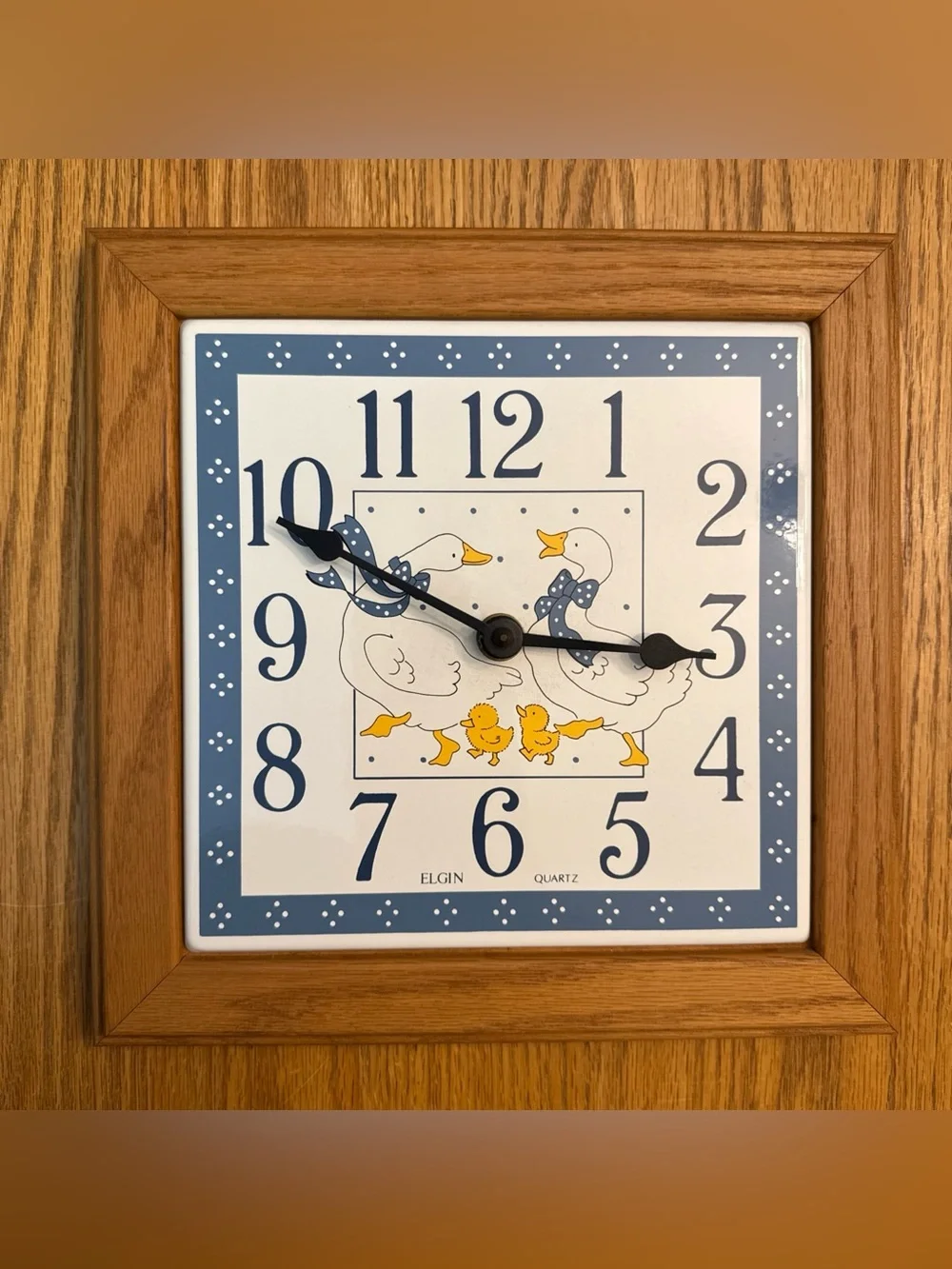 Vtg  Elgin Goose Clock 11